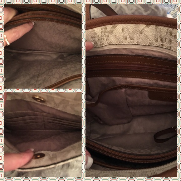 Michael Kors Vanilla & Brown purse. - Picture 3 of 4